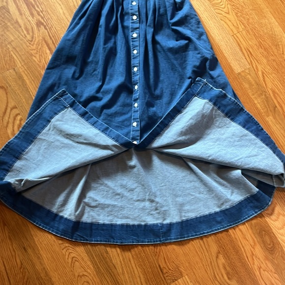 Anthropologie x Exquise The Tobie Button-Front Pleated Shirt Dress Denim S NWT - Picture 12 of 15